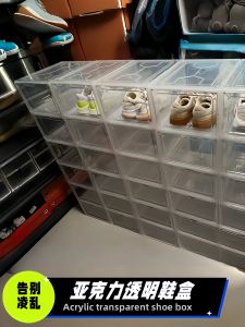 ชั้นวางรองเท้าแบบโปร่งใส Acrylic จัดระเบียบรองเท้าในห้องนอน ชั้นวางรองเท้าแบบแขวนได้ ความจุขนาดใหญ่ ชั้นวางรองเท้าสำหรับใส่รองเท้าในห้องนอน