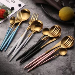 Tableware Service Stainless Luxury Dining Cutlery Spoon Fork Coffeespoon Knife