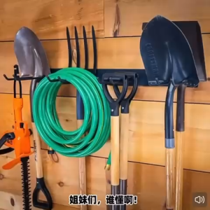 Come Household Tool Garage Garden Tool Organizer Wall Mount Sturdy Sundries Hanger Cross Border Black Iron Storage Rack