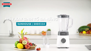 Máy Xay Sinh Tố 2 Cối SUNHOUSE SHD5114 Công Suất 450W Xay Mạnh 3 Chức Năng Xay Dung Tích Lớn 15L