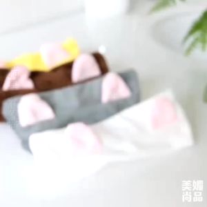 Bando Masker Cuci Muka Makeup Model Kucing Hairband Korea Style