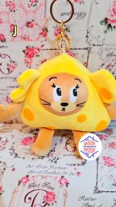 (My Online Shops) Gantungan Kunci Ganci Boneka Tom Jerry Kucing Tikus Keju Cheese Plush Doll Cute.