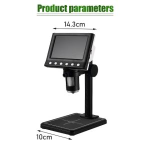 Mikroskop Digital 1000X 10 MP USB 1080P Pembesaran 1000X 4.3 Inch LED Monitor Display Stand Servis hp