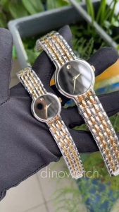 Đồng Hồ Nam Nữ Cặp Đôi MOVA 1073/1074 2 Kim Dây Thép Kính Sapphire Size 28mm 38mm Chuẩn Máy Quartz Nhật