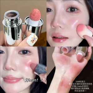 Dorisna Sponge Head Face Liquid Blusher Smooth Cheek Tint Long Lasting Hydrating Highlighter Stick Rouge Waterproof Face Blush Makeup