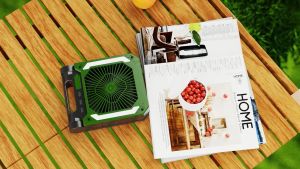 Outdoor Fan Solar Powered Camping Fan for Tent Portable Rechargeable Solar Fan with LED Lights 20000mAh Foldable Outdoor Tent Fan