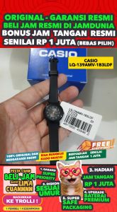 CASIO ORIGINAL - CASIO LQ-139AMV-1B3LDF - WOMEN - Black - Strap Rubber - Jam dunia JD19ST # Jam Tangan Wanita Cewek Anti Air Digital Analog + CASIO LQ 139AMV 1B LQ-139AMV 139 AMV LQ139 LQ-139 LQ139AMV LQ-139AMV-1B $ WR0 STR KC7 HT7