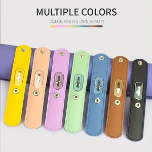 Crystal Polished Double-Sided Glass Nail File/Buffer Tool with Leather Case Portable Design for Travel Camping and Salon Use