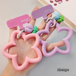 ZHENGEGE | Star Flower Wrist Strap Spacer Pendant Phone Lanyard Ultra-thin Non-bulky Charging-friendly Anti-lost Keychain Portable Hook Accessory