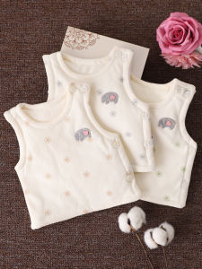 เสื้อกั๊กเด็กผ้าฝ้ายหนา อบอุ่น เสื้อกันหนาวฤดูใบไม้ร่วง ฤดูหนาว เสื้อกันหนาวแฟชั่นสำหรับเด็กชายและเด็กหญิง อายุ 3-12 เดือน