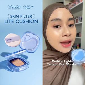 NEW! Lightplus by Wardah Cushion Lite Skin Filter Cushion 11 g - Refill Make Up Ringan Tahan 8 Jam Flawless Coverage Powder Foundation Glad Setting BB Cream Soft Satin and Glow Lightening | Light Plus | Light + | Light+ | Lite | Liteplus | Lite+ | Makeup
