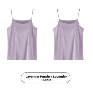 miiow | Womens Summer Thin Underwear with Built-in Bra and Ice Silk Back Top