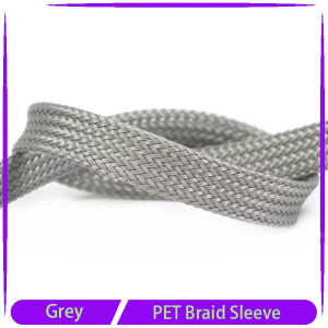 1M Grey 2~20mm PET Braid Sleeves High Density Insulated Snake Skin Cable Wrap Sheath