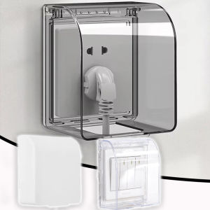 86 Loại ổ cắm hộp chống nước tự dính ổ cắm tường bảo vệ tường phòng tắm chuyển đổi Bìa ổ cắm Splash-proof hộp