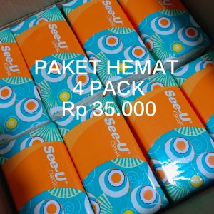 ( 4 PACK ) Tissue Facial Wajah See-U 250 Lembar 2ply
