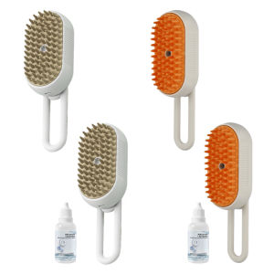 【New Arrival】 Wireless Rechargeable Pet Grooming Comb with Spray Suitable for Cats and Dogs Short and Long Hair Portable and Comfortable Grip
