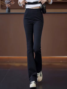 High Waist Straight Leg Elastic Waist Womens Pants Spring Autumn New Style Casual Long Trousers Slimming Pants