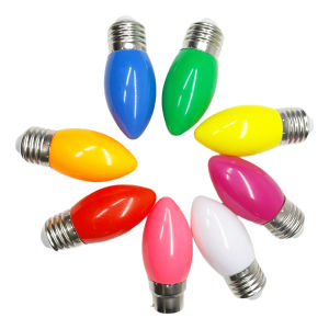 Colorful LED Candle Light Bulbs E27 B22 2W 220V Replace 20W Halogen Lamps For KVT Bar Holiday Party Festival Xmas Decoration