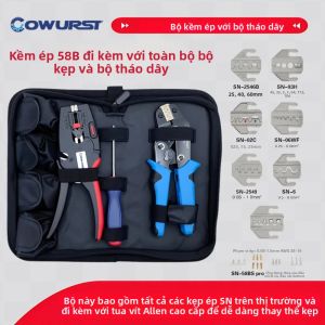 Bộ Kìm Bấm Đa Năng Dòng SN Kèm Dụng Cụ Tuốt Dây Kìm Đa Chức Năng Tiết Kiệm Sức Lao Động Cho Thợ Điện Tay Cầm Cong