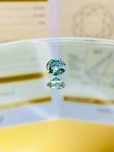 Moissanite màu xanh Mỹ size từ 4li-7li5 kiểm định GRA Kim cương nhân tạo tròn 58 giác cắt Đá moissannite phôi gốc USA không bay màu - KIM LỘC PHÁT HM58X