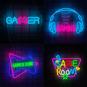 Gamer Neon Sign for Room Wall DecorGame Room USB LED Neon Gaming Signs for Boys Room Gamer Gifts for Teenage Boys Kids