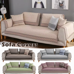 Sofa Covers Non-Slip Skin-Friendly Sofa Mat Thickened Slipcover Universal Sofa Towel Cotton Weaving Couch