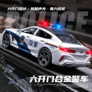Childrens Large Size Alloy Police Car Simulation Toy Model Birthday Gift Mountain Bike Boys Love Collectible Diecast Car