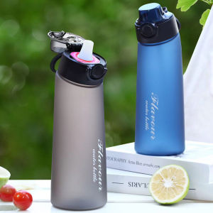 Fruit Flavored Changeable Taste Water Bottle Children Students Fun Thermos Scenic Ring Water Cup Multiple Flavors with Straw