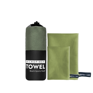 2 PCS Compact Microfiber Towel 38x38cm & 40x80cm High Absorbency Quick Dry Lightweight Face Hand Fitness Suitable Travel