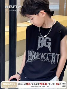 Lightweight Sleeveless Vest for Boys Summer Cotton Korean Style Vest Trendy for Middle And Large Children Qbao Home Kids New 25