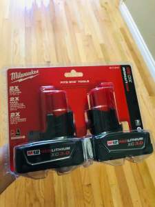 Milwaukee M12 12-Volt Lithium-Ion XC Extended Capacity 3.0 Ah Battery Pack (2-Pack)