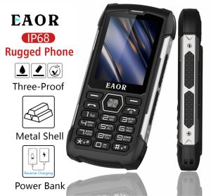 EAOR MAh แบตเตอรี่ก้อนใหญ่ IP68 ทนทาน 2G หน้าจอ 0.3M กล้อง MTK คีย์แพด โทรศัพท์ คุณสมบัติแบตสมาร์ท แว่น
