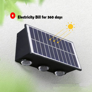 Solar Wall Lamp Outdoor Waterproof Solar Powered Light UP and Down Illuminate Home Garden Yard Decoration Outside Sunlights