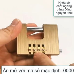 Khóa số chốt ngang inox 304-D8mm chống cắt với 4 mã số thay đổi được làm bằng đồng nguyên khối chịu nước