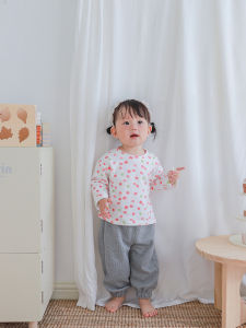 Watermelon Planet กางเกงผ้าฝ้ายเอวสูงสําหรับเด็กกางเกงเคลื่อนไหวแบบสบายๆสําหรับเด็กชายและเด็กหญิงอายุ 9 เดือนถึง 4 ปี