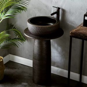 Outdoor Pedestal Integral Wash Basin