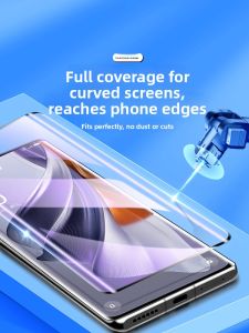 Oppo Reno10 Tempered Glass Full Screen Coverage Mobile Phone Film Anti-Fall Explosion-Proof Curved Surface Water Condensation Film Fingerprint Protection High Definition Blue Light Reduction