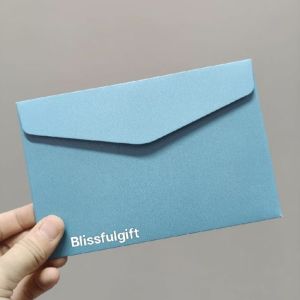 25pcs Thick Quality Cardstock Blue Envelope Pearlescent 250gsm