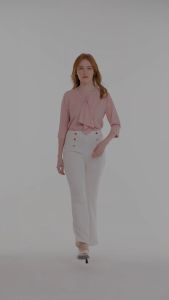 Krizia Slip-in Frill Quarter Sleeves Blouse: A Versatile Casual Women's Blouse