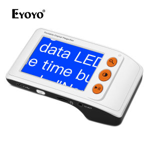Eyoyo อุปกรณ์ช่วยอ่านหนังสือแว่นขยายดิจิตอล 3,5 นิ้วหน้า LCD สำหรับวิสัยทัศน์ต่ำ 2x-25x ซูมพับได้