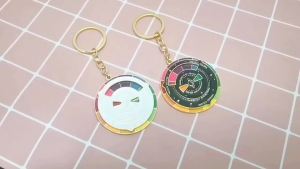 Color Wheel Rotatable Keychain Creative Turntable Color Wheel Charm Aesthetic Arts Gifts Key Holder for Artists Fashion Jewelry