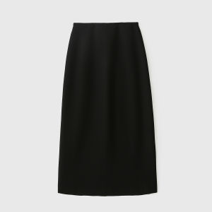Morden Two-toned Workwear Back Slit Straight Skirt