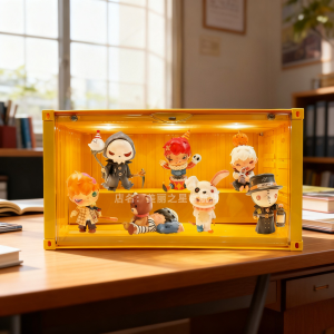 Hirono Small Wild Scarecrow Dustproof Display Storage Box Collectible Figure Container Show Case for Bubble Monster Trendy Toy