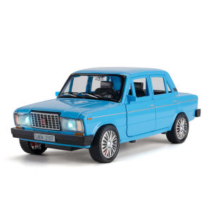 1:18 Scale LADA 2107 Alloy Car Model Diecast Car Sound Light Car Lovers Collection Kids Birthday Gift Metal Boys Toys