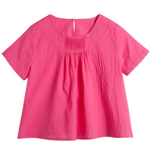 Original Parent-Child Matching Soft Cotton Short Sleeve T-Shirt Summer Rose Red Artistic Top for Women And Children
