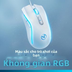 HXSJ | Chuột Chơi Game Có Dây RGB Công Thái Học Có Thể Điều Chỉnh Nút Bên Có Thể Lập Trình Kết Nối USB Sử Dụng Ngay Cho PC Chơi Game Và Văn Phòng Độ Phân Giải 3600 DPI