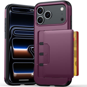 Sliding Card Holder Slot Phone Case for IPhone 18 17 Pro Max 17E 16E 16 15 14 Plus 13 12 Pro Hybrid Dual Layer Protection Cover