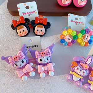 High-End Cute Large Doll Hair Tie Children Cartoon Sweet Hair Tie Rubber Band Does Not Hurt Hair High Ponytail Hair Tie
