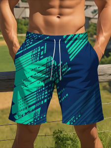 Bandai | 2026 Fashion New Beach Vacation Texture Pattern 3D Printed Mens and Womens Casual Loose Breathable Shorts in Large Size