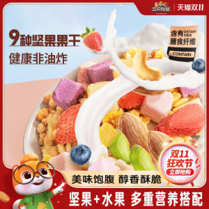 Three Squirrels | Mixed Dried Fruits Oatmeal 400g